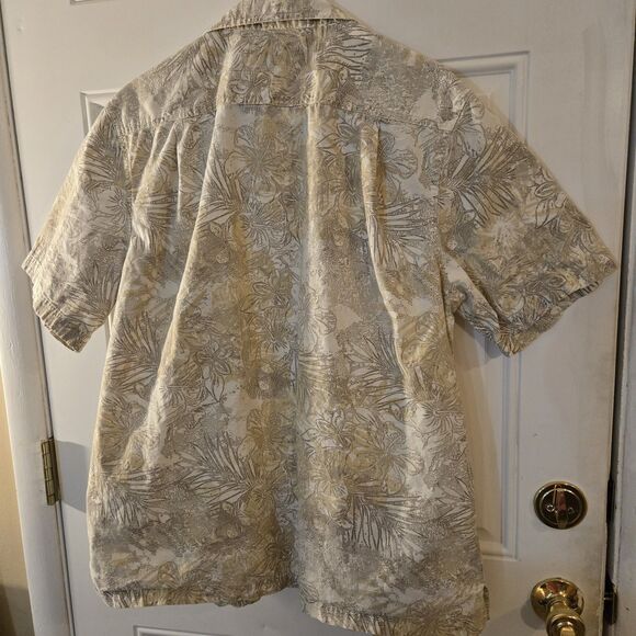 CROFT & BARROW Short Sleeve Button Up Hawaiian Shirt Men’s Size Large - Picture 4 of 5